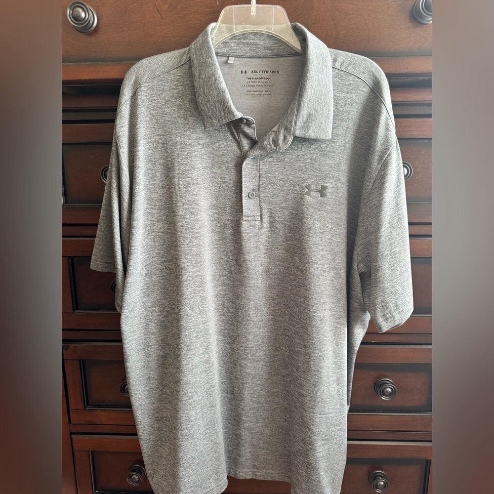Under Armour Men’s Heather Gray Polo Shirt